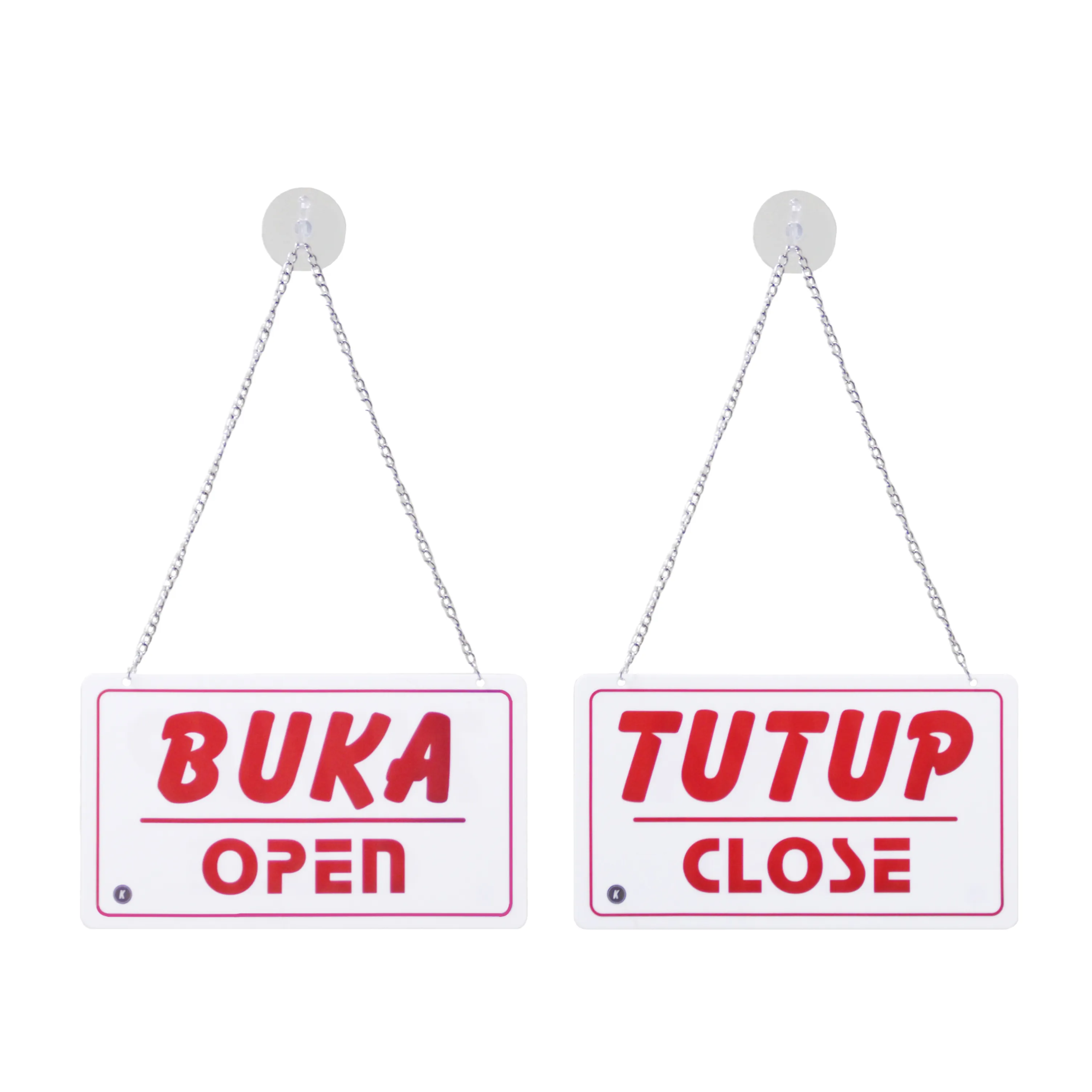 Tonata Sign Open Close Gantung Acrylic - 22 X 12,5 Cm - Komplit Tempel Kaca
