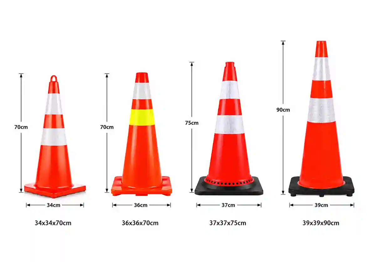 Tonata Traffic Cone Karet Double Reflective – Kerucut Lalu Lintas Rubber Dengan Double Scotchlite - CV. Berkah Mitra Safety