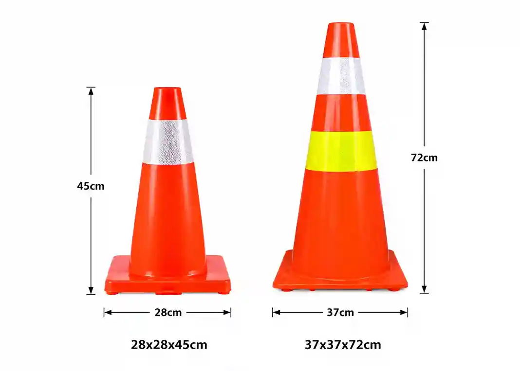 Tonata Traffic Cone PVC – Kerucut Lalu Lintas PVC Dengan Double & Single Reflective Scotchlite - CV. Berkah Mitra Safety